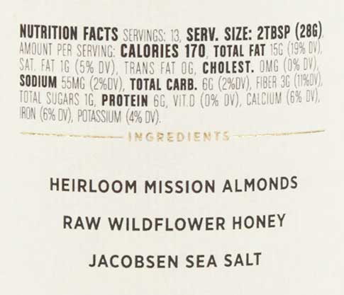 Almond Butter with Honey & Sea Salt