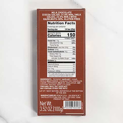 Milk Chocolate Hazelnut Bar