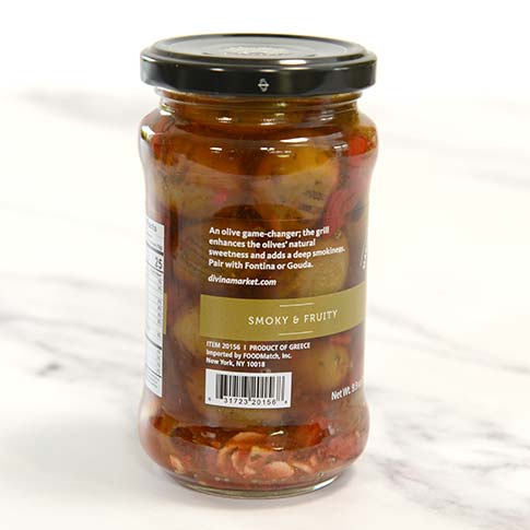 Grilled Green Olives